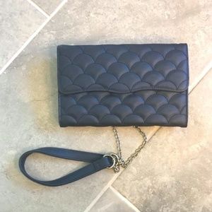 Navy clutch purse
